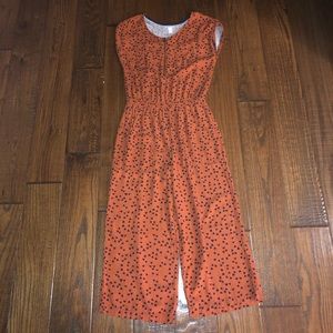 Cat & Jack orange jumper with navy hearts